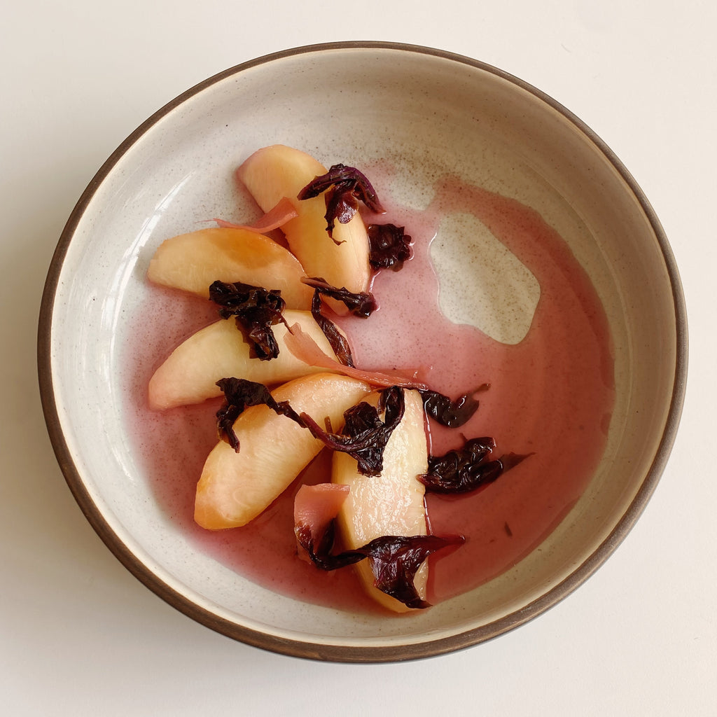Hydrating Pickled White Peach with Shiso and Ginger | 紫苏白桃姜