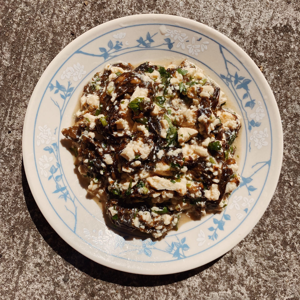 Cooling and Balancing Silk Tofu Salad | 嫩豆腐紫菜松子色拉